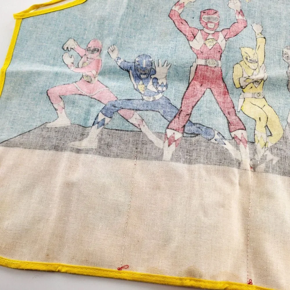 Saban 1994 Power Rangers Children's Kids Plastic Coated Apron w/ Pockets *READ*